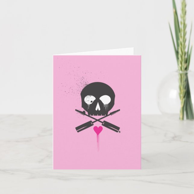 Punk Rock Skull n Bones Notecards (Front)