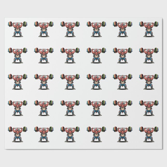 Punk Rock Stegosaurus Dinosaur Playing Guitar Wrapping Paper (Flat)