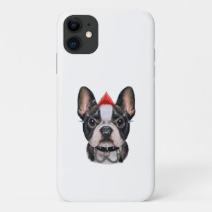 Punk Rock Style French Bulldog For Dog Lover iPhone 11 Case
