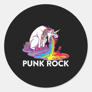 Punk Rock Unicorn 2 Classic Round Sticker