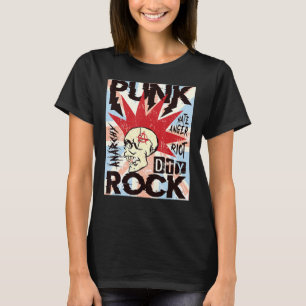 Punk Rock Vintage UK Flag Concert Music British T-Shirt