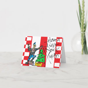 PUNK ROCK XMAS (BLANK INSIDE) HOLIDAY CARD