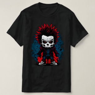 Punk Rock Zombie Colourful Bright Skull Cool Desig T-Shirt