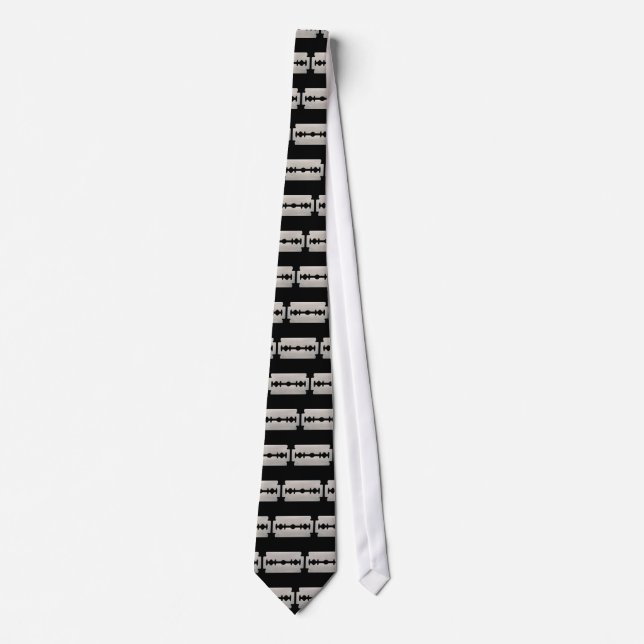 PUNK ROCKER RAZOR BLADES TIE (Front)