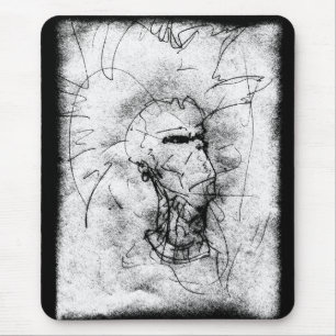 Punk Rocker with Mohawk Mouse Pad