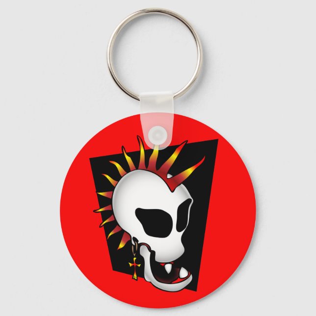 PUNK SKULL-2 KEY RING (Front)