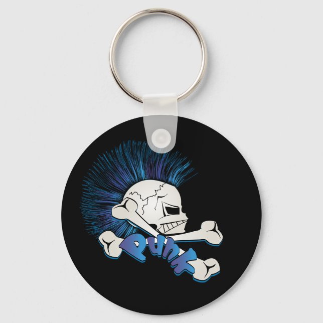 Punk Skull Key Ring (Front)