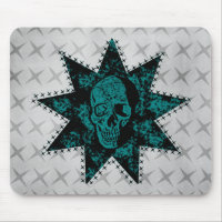 Punk Skull Mousepad (Teal)