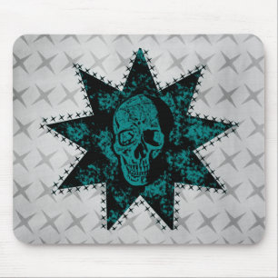 Punk Skull Mousepad (Teal)