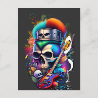 Punk Skull Postcard