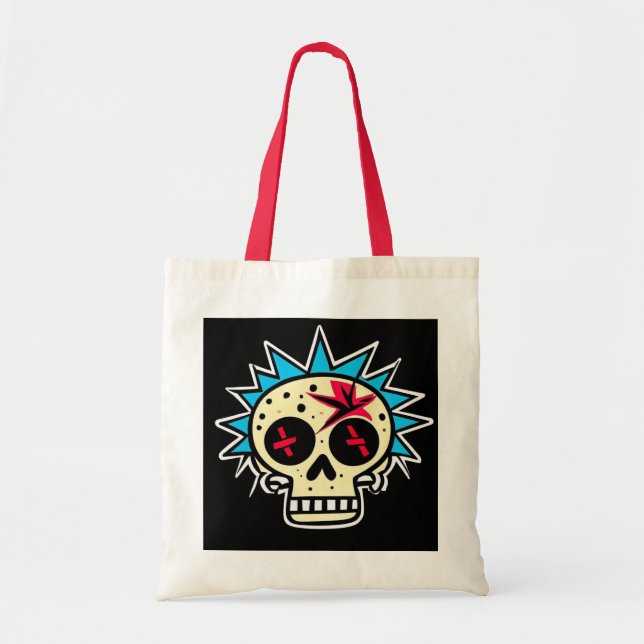 'PUNK SKULL'  TOTE BAG (Front)