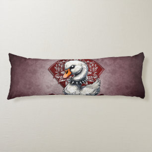 Punk Swan: The feathered rebel. Body Cushion