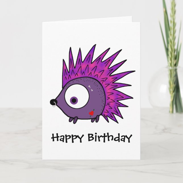Punk the Hedgehog Card (Front)