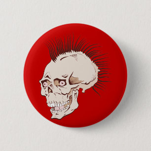 Punk Totenkopf skull 6 Cm Round Badge
