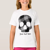 Punk twisted gingham skull for kids