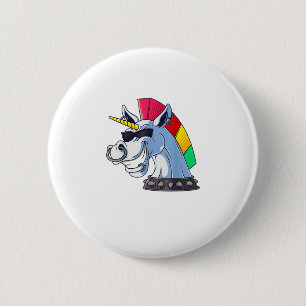 Punk Unicorn Funny Ironic Cool Unicorn Punk Rock M 6 Cm Round Badge