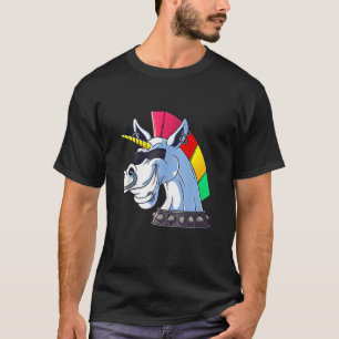 Punk Unicorn  Ironic Cool Unicorn Punk Rock Music T-Shirt