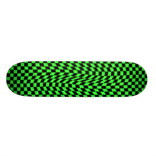 Punk wavy chequerboard skateboard