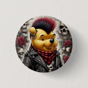 Punk Winnie the Pooh 1 3 Cm Round Badge