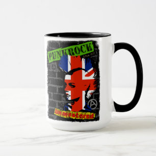punkrock union jack mohawk mug