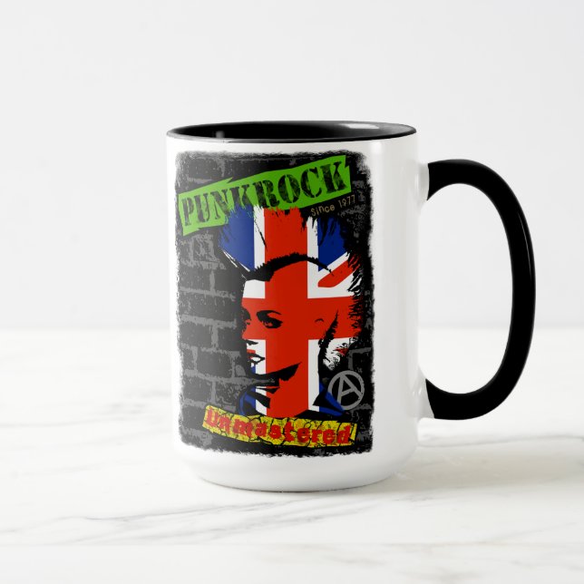 punkrock union jack mohawk mug (Right)