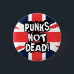 Punks Not Dead 3 Cm Round Badge<br><div class="desc">Pin button with the classic Punks Not Dead. The fonts and design represents the rebellious attitude of punk music and fashion. Regardless if you're new to the genre or an old school punk fan,  this item exemplify the statement that punk rock will never die.</div>