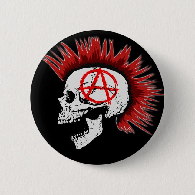 PUNKS NOT DEAD 6 CM ROUND BADGE (Front)