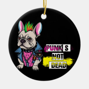 Punk's not dead ceramic ornament