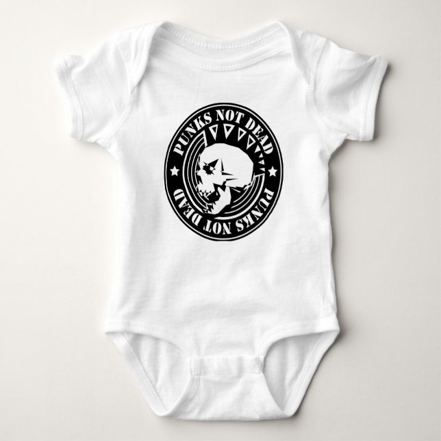 Punks not Dead Skull - Baby Jersey Bodysuit 0-24 m (Front)