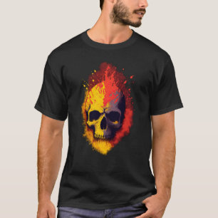 Punks Not Dead Skull Spanish Flag Colour Edition T-Shirt