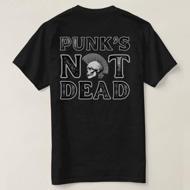 Punk's not Dead Skull  T-Shirt (Design Back)