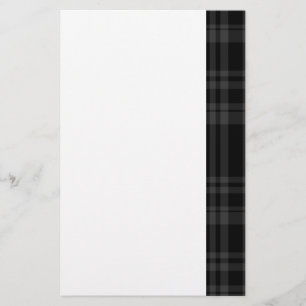 Punky Black Plaid Stationery
