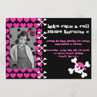 Punky Pinky Skull Invite