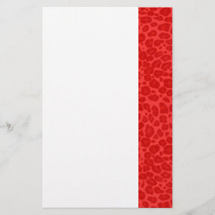 Punky Red Leopard Print Stationery