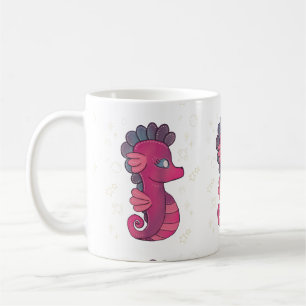 Punky Seahorse Cute Pink Seahorse Coffee Mug
