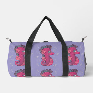 Punky Seahorse Cute Pink Seahorse Duffle Bag