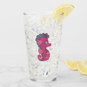 Punky Seahorse Cute Pink Seahorse Glass