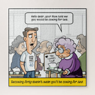 Punny 40th Birthday Jigsaw Puzzle