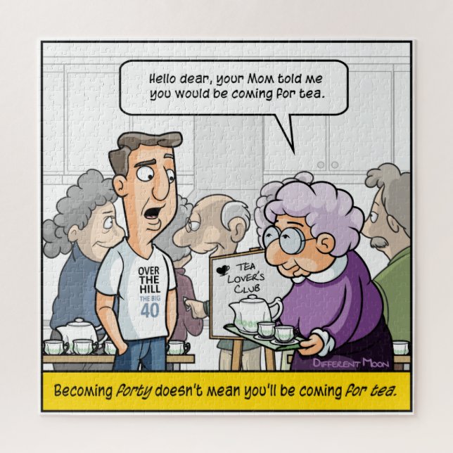 Punny 40th Birthday Jigsaw Puzzle (Vertical)