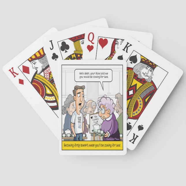 Punny 40th Birthday Playing Cards (Back)