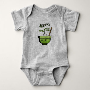 Punny Miso Cute Baby One Piece Bodysuit