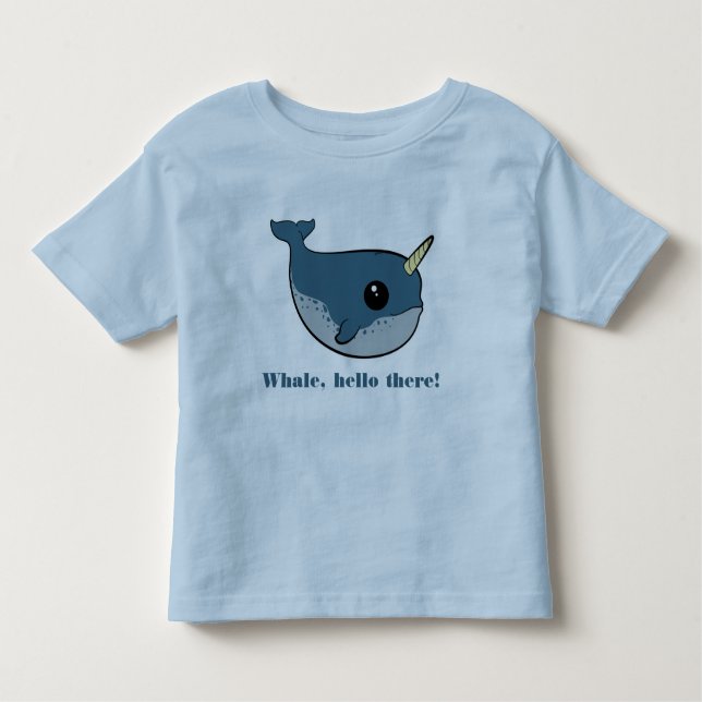 Punny Narwhal Toddler T-Shirt (Front)