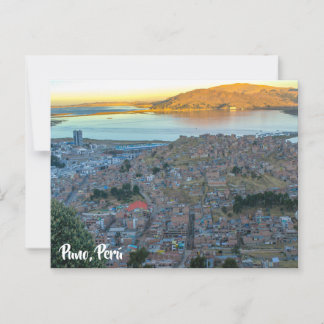 Puno, Peru, Puma Mirador / Lake ITticaca View Postcard