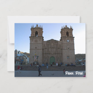 Puno, Perú, Puno Cathedral Postcard