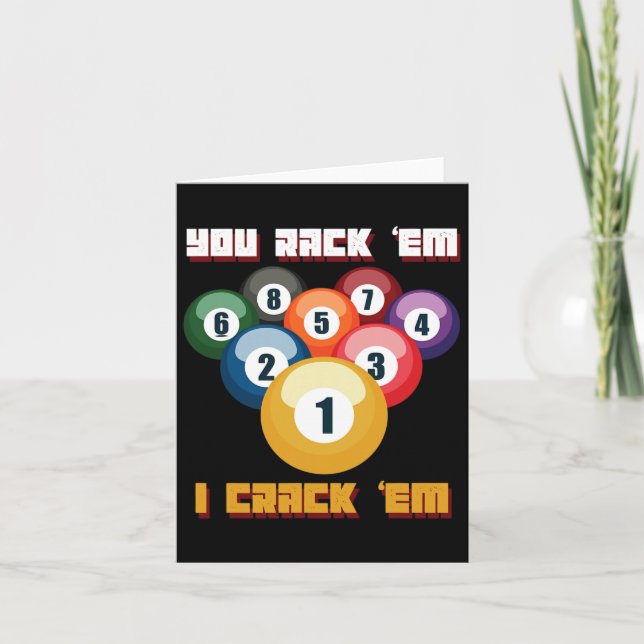 Puns Billiards Player Or Athlete  Card (Front)