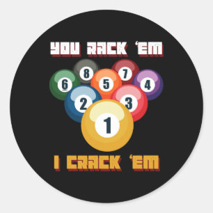 Puns Billiards Player Or Athlete Classic Round Sticker