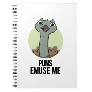 Puns Emuse Me Funny Emu Pun  Notebook