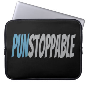 punstoppable love puns laptop sleeve