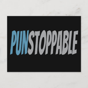 punstoppable love puns postcard