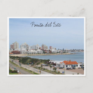 punta beach town uruguay postcard